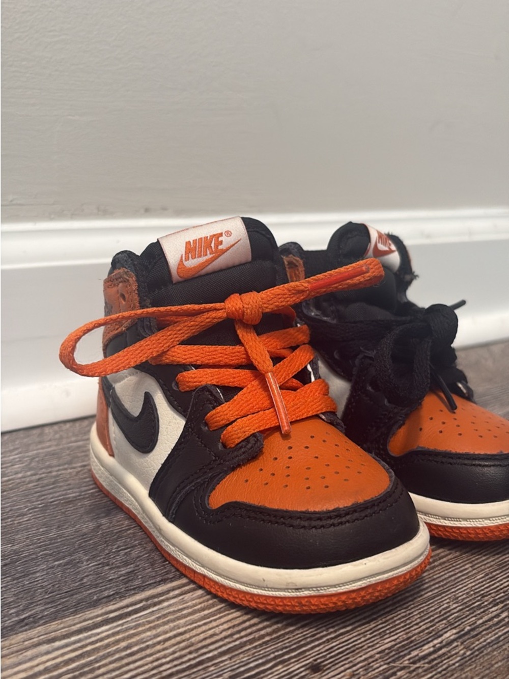Black/Orange Nike Ones ( Toddler Size 5)
